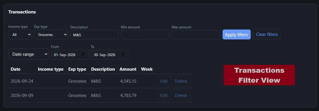 Building ExpTracker: A Budget Dashboard That Matches How I Actually Spend — screenshot 4